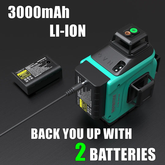 Inspiritech 3x360° Self-Leveling Line Laser Level With Remote Control TQY-G3T12