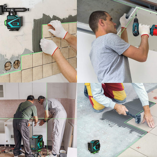 Inspiritech 3x360° Self-leveling Line Laser Level with Remote Control TDY01GS