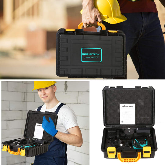 Inspiritech 3x360° Self-leveling Line Laser Level with Remote Control TDY01GS