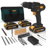 Inspiritech 20V Cordless Drill Driver with 2 Batteries and Charger BPD9220