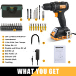 Inspiritech 20V Max Brushless Cordless Power Drill Set BL6010