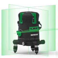 Inspiritech 5 Lines Green Beam Self-Leveling Laser Level With 360° Rotary Base TG-5LR-1